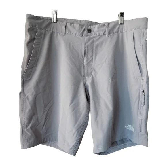 The North Face Men's Size 38 Meld Grey Rolling Sun FlashDry Shorts - Picture 1 of 13